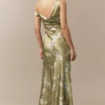 Abigail Asymmetric Cowl-Neck High-Shine Satin Maxi Dress Thumbnail 7