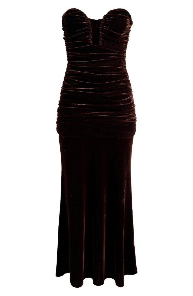 Elvira Velvet Strapless Gown Full Size Image 4
