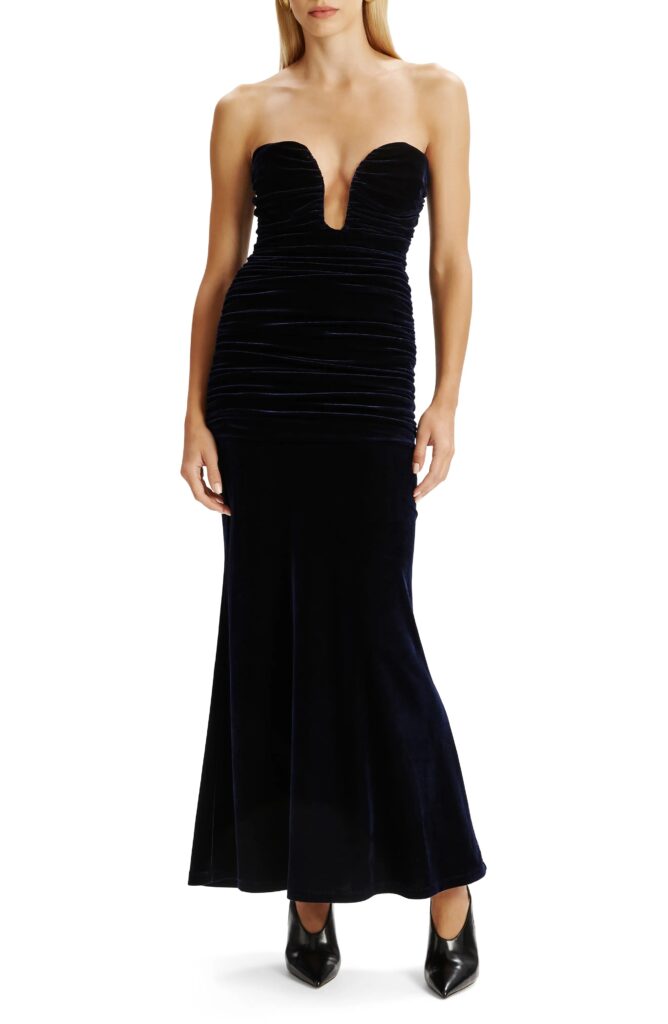 Elvira Velvet Strapless Gown Full Size Image 1