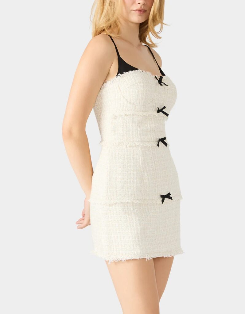 Tweed Combo Dress Full Size Image 4