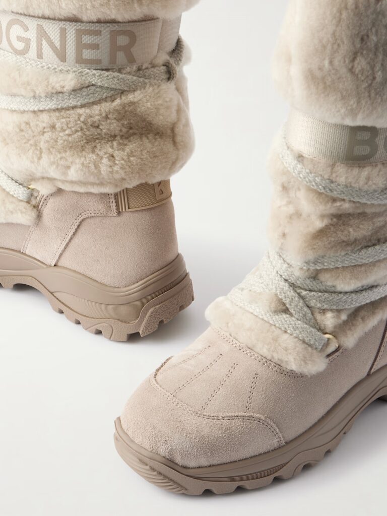 Alta Badia Shearling and Suede Ankle Boots Full Size Image 2