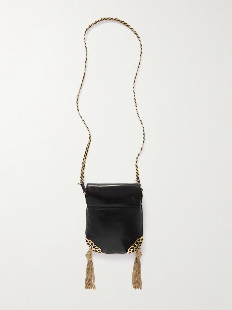 Château Treasures Embellished Textured-leather Shoulder Bag Full Size Image 3