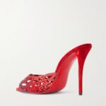 Lasera 100 Cutout Crystal-embellished Suede Sandals Thumbnail 3