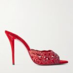 Lasera 100 Cutout Crystal-embellished Suede Sandals Thumbnail 1