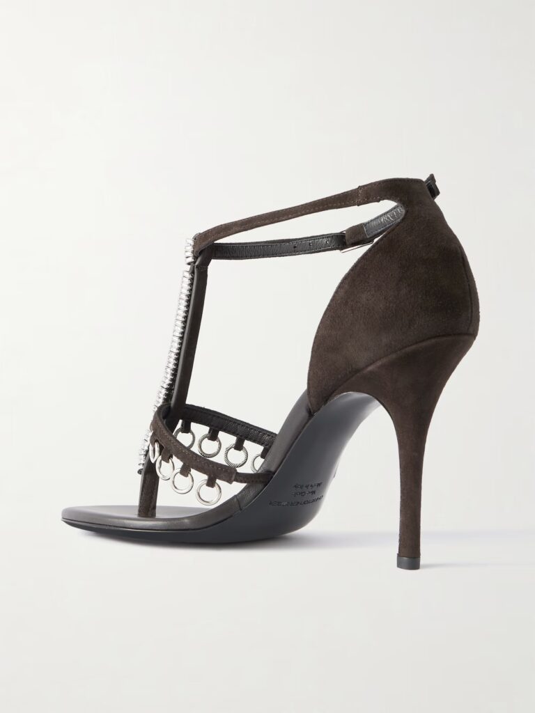 Ludo Embellished Suede Sandals Full Size Image 3