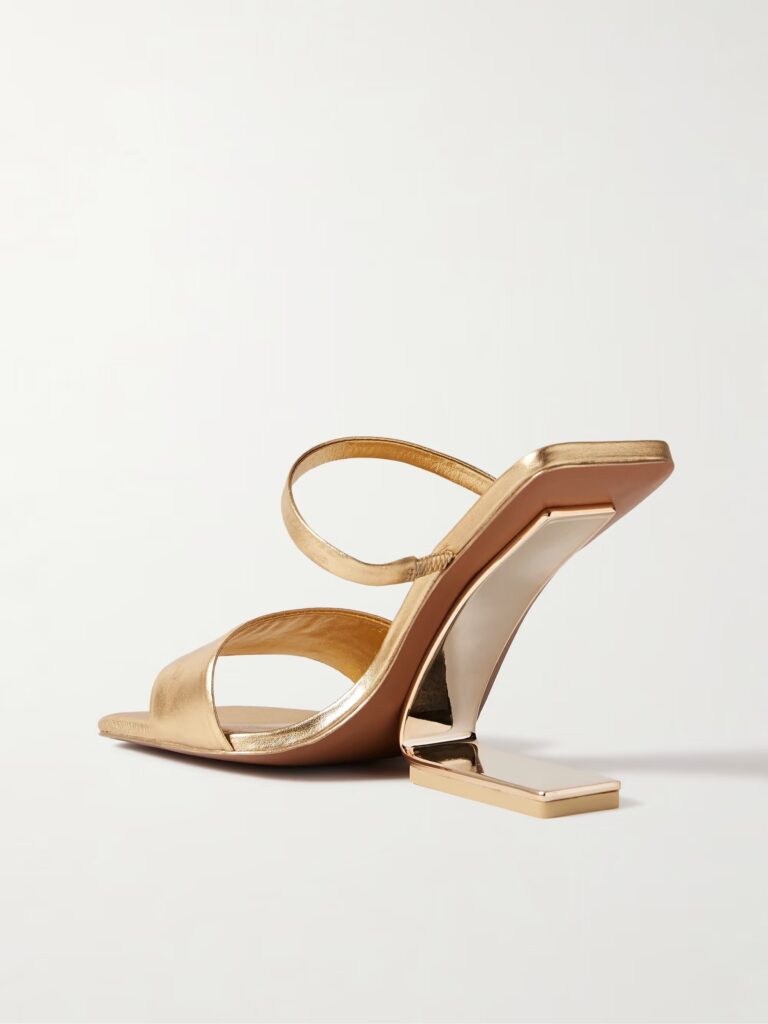 Rene Metallic Leather Sandals Full Size Image 4