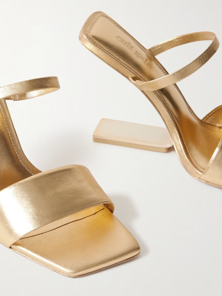 Rene Metallic Leather Sandals Full Size Image 2