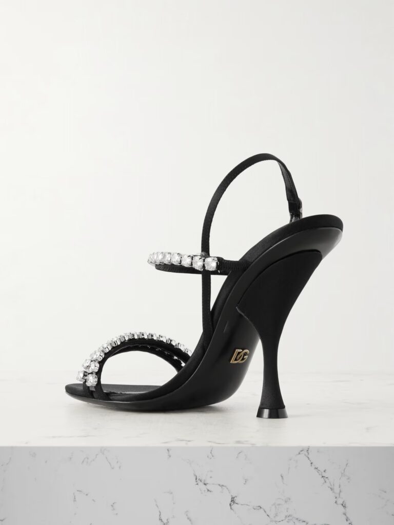 Crystal-embellished Satin Sandals Full Size Image 3