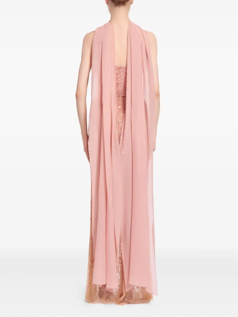 Bead-embroidered Strapless Maxi Dress Full Size Image 2