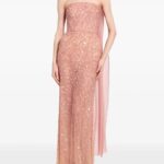 Bead-embroidered Strapless Maxi Dress Thumbnail 1