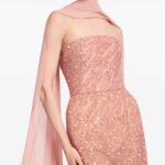 Bead-embroidered Strapless Maxi Dress Thumbnail 3