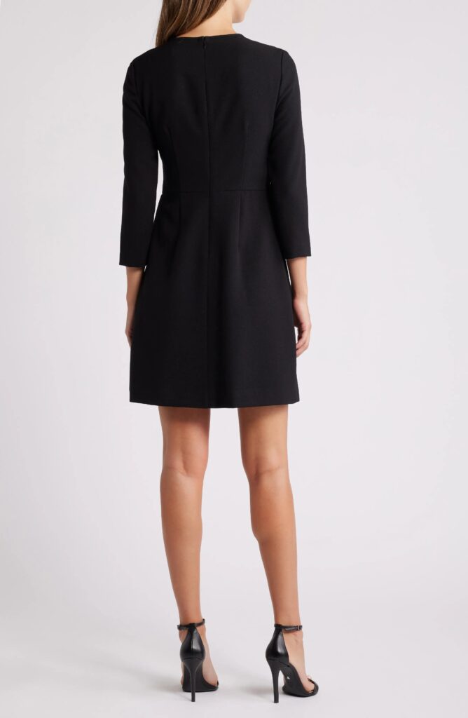 Bow Embellished A-Line Dress Full Size Image 5