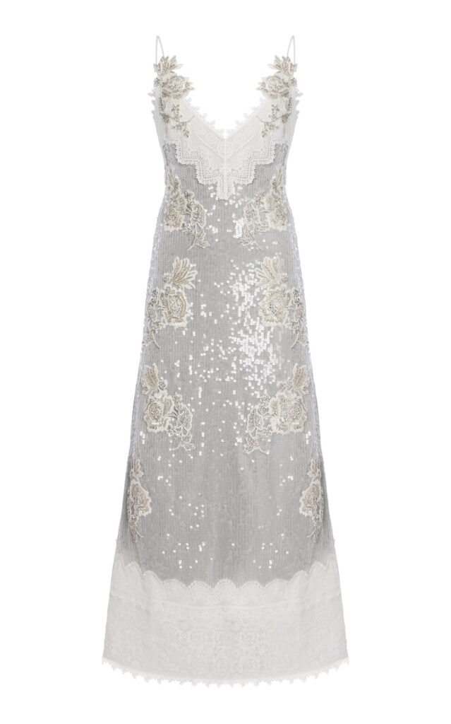 Sequined Midi Dress Full Size Image 2