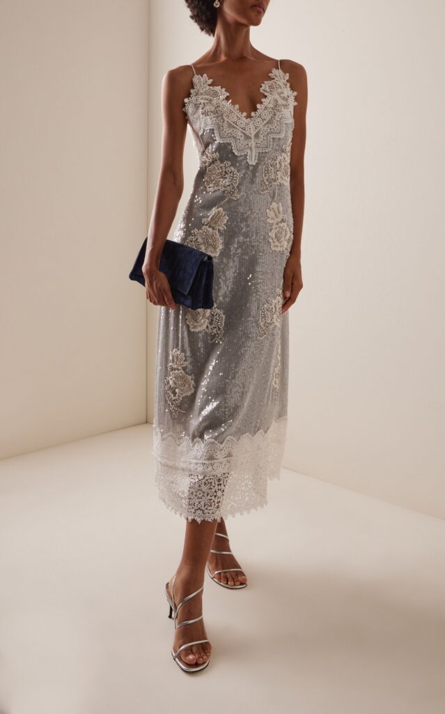 Sequined Midi Dress Full Size Image 1