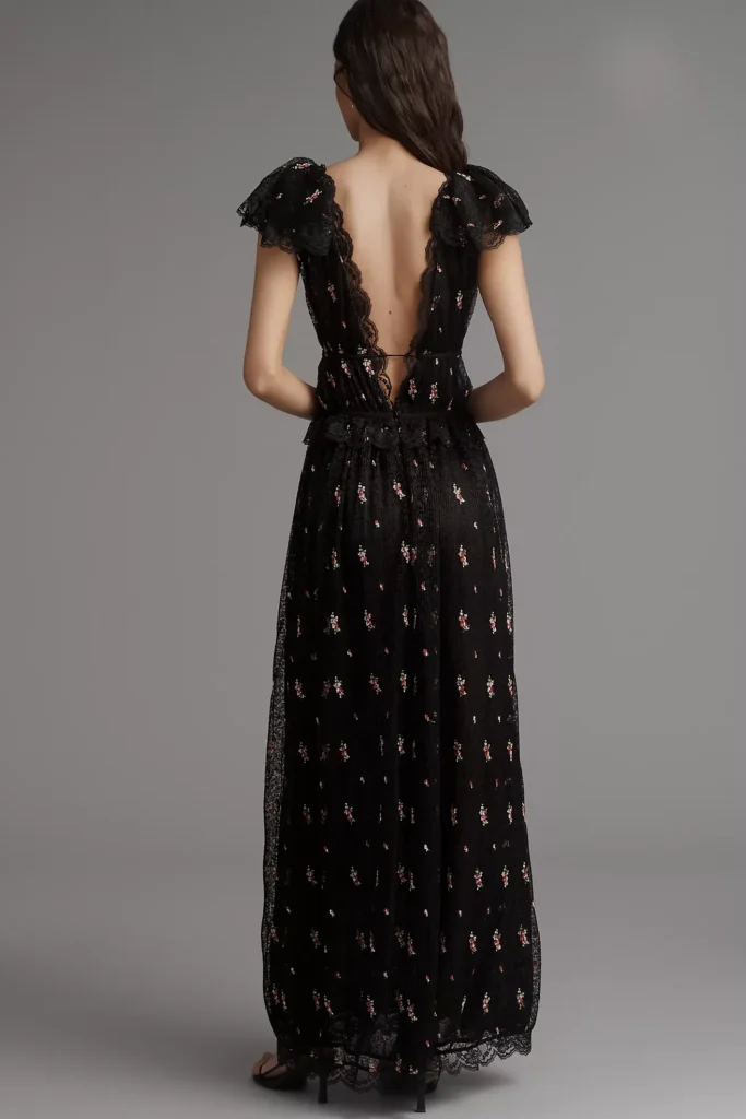 Poppy Plunge Lace Maxi Dress Full Size Image 2