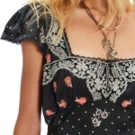 Haven Embroidered Lace Trim Satin Midi Dress Thumbnail 3