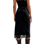 Raise A Toast Velvet & Lace Midi Slipdress Thumbnail 4