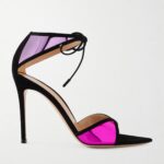 105 Suede-trimmed Mirrored-leather Sandals Thumbnail 1