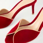 70 Leather-trimmed Velvet Mules Thumbnail 3