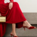 70 Leather-trimmed Velvet Mules Thumbnail 4