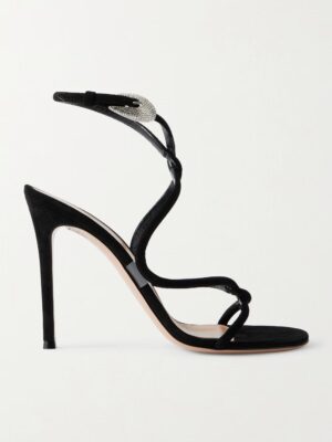 GIANVITO ROSSI Jungle Mamba 105 Suede Sandals