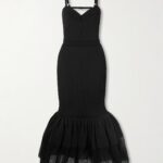 Tiered Pleated Ribbed-knit Maxi Dress Thumbnail 4