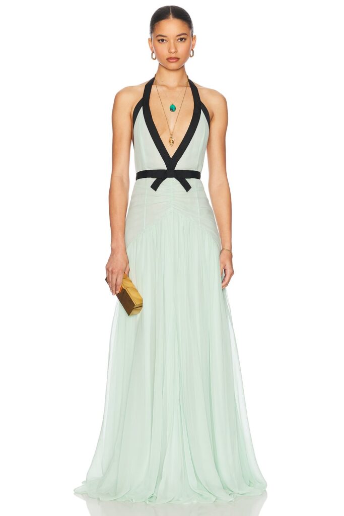 The Siren Dress in Silk Chiffon Full Size Image 1