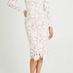 Olga Floral Appliqué Long Sleeve Dress Thumbnail 1