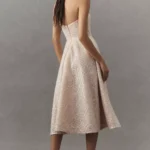 Vivi Strapless Beaded Fit & Flare Midi Dress Thumbnail 4