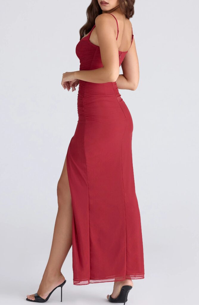 Lini Sleeveless Mesh Gown Full Size Image 4