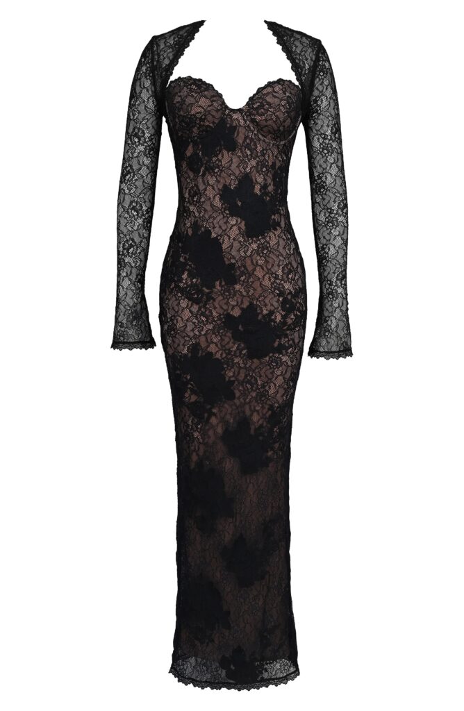 Lucienne Strapless Stretch Lace Gown with Bolero Full Size Image 6