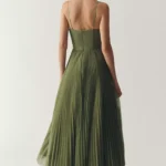 Amara Corset Pleated Tulle Fit & Flare Midi Dress Thumbnail 2