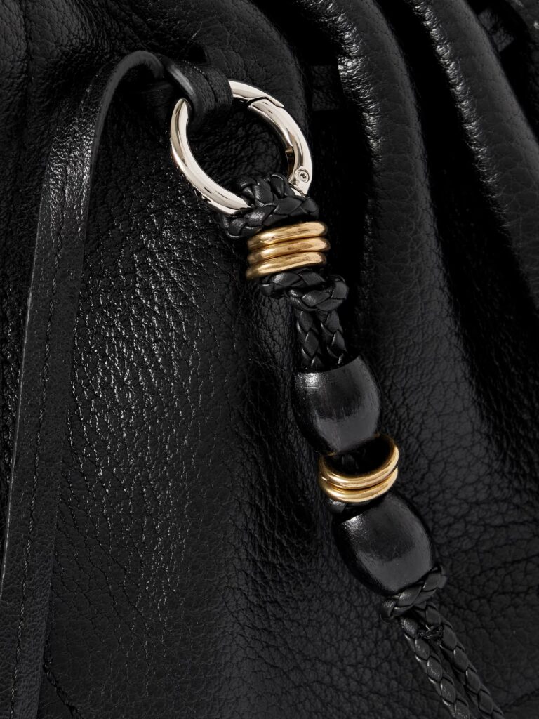 Bolton Embellished Tasseled Textured-leather Shoulder Bag Full Size Image 3