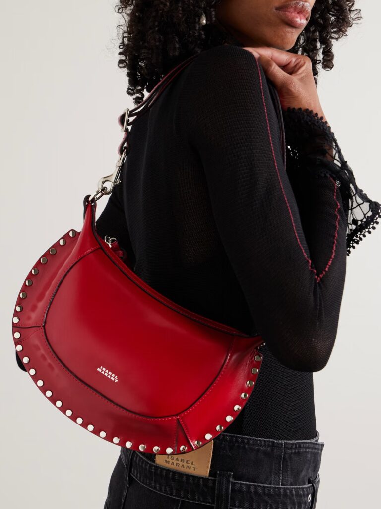 Oskan Moon Studded Leather Shoulder Bag Full Size Image 4