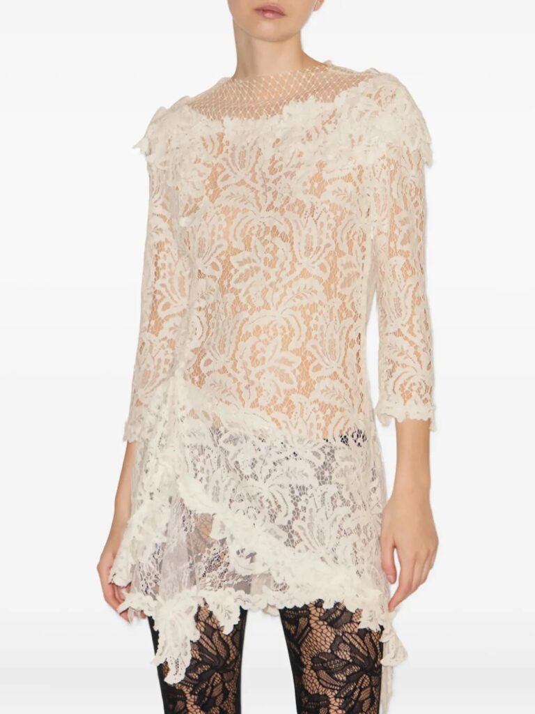 Rubiana Floral-lace Ruffled Dress Full Size Image 2
