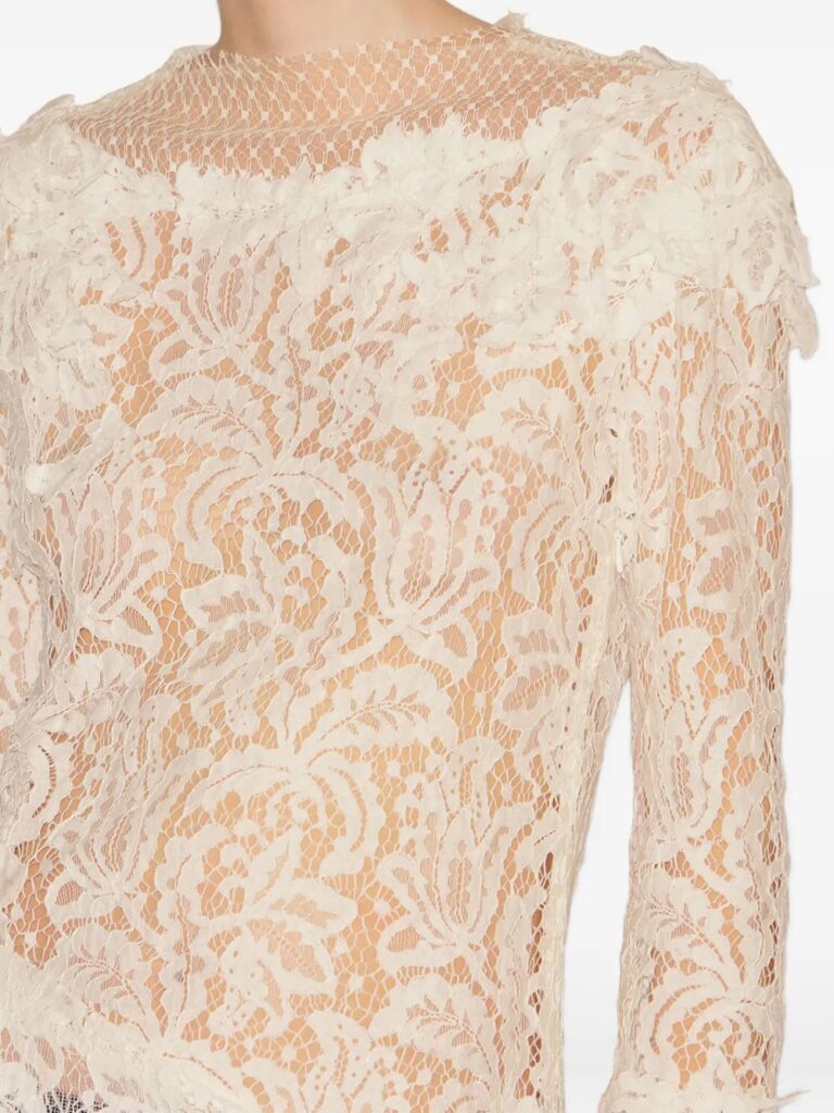Rubiana Floral-lace Ruffled Dress Full Size Image 3