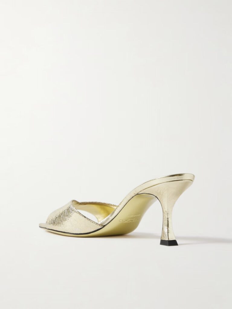 Skye 70 Cracked Metallic Mules Full Size Image 3