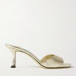 Skye 70 Cracked Metallic Mules Thumbnail 1