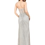 Embellished Strapless Gown with Slit Thumbnail 2
