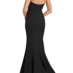 Crepe Strapless Mermaid Gown with 3D Flowers Thumbnail 2