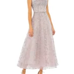 Embellished Jewel Neck A-Line Cocktail Dress Thumbnail 1