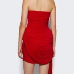 Strapless Ruched Floral Mini Dress Thumbnail 5