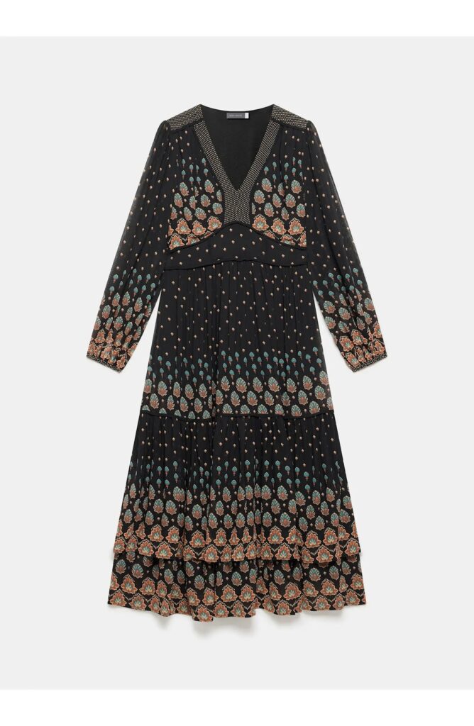 Boho Print Maxi Dress Full Size Image 3
