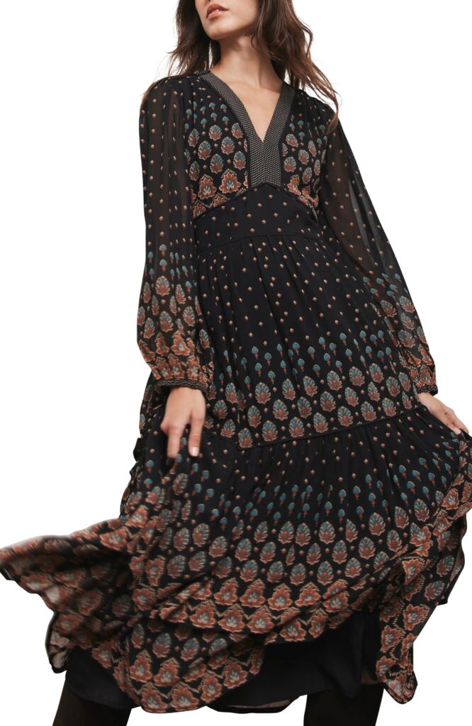 Boho Print Maxi Dress Full Size Image 2
