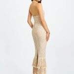 Faelyn Double Fringe Crochet Halter Maxi Dress Thumbnail 4