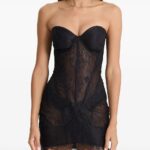 Noir Spell Lace Mini Dress Thumbnail 5