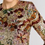 Camile Embellished Long Sleeve Sheath Cocktail Dress Thumbnail 2