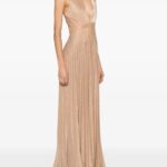 Glittery Plissé-effect Gown Thumbnail 2
