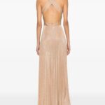 Glittery Plissé-effect Gown Thumbnail 3