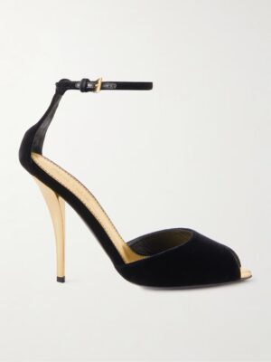PARIS TEXAS Jessica Velvet Sandals